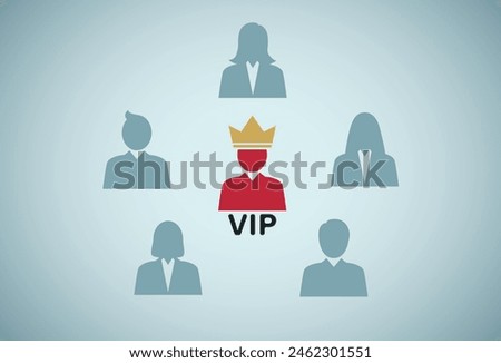 VIP Customer User icon vector. Person Profile Symbol. Avatar Sign. Editable stroke vector.