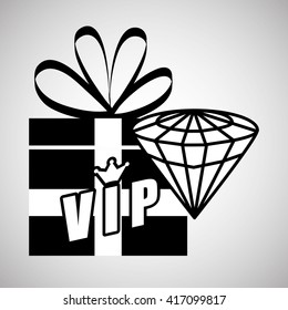 VIP design. Exclusive concept. Flat illustration