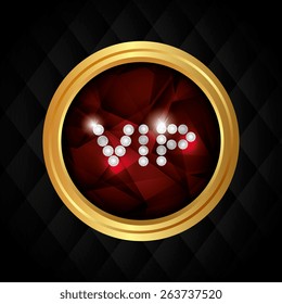 VIP design over black background, vector illustration.