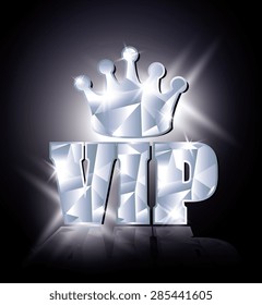 VIP design over black background, vector illustration.