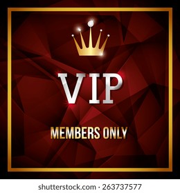 VIP design over red background, vector illustration.