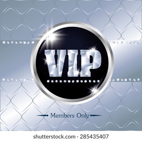 VIP design over silver background, vector illustration.
