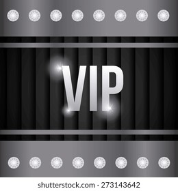 VIP design over white background, vector illustration.