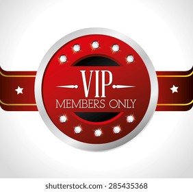 VIP design over white background, vector illustration.