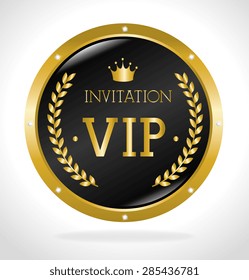 VIP design over white background, vector illustration.