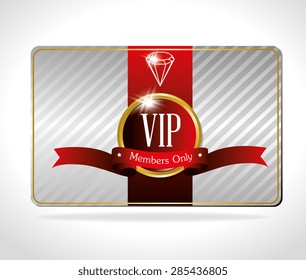 VIP design over white background, vector illustration.