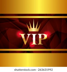 VIP design over yellow crown background, vector illustration.