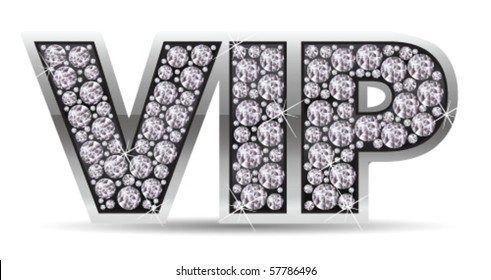 Similar Images, Stock Photos & Vectors of vip with diamonds. Vector ...