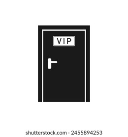 VIP-Tür-Symbol flachen Stil isoliert auf weißem Hintergrund. Vektorillustration