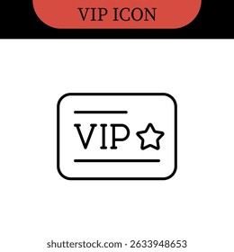 VIP Editable Icons set. Vector illustration in modern thin line style of l exclusivity related icons: service, membership, quality, and more. Pictograms and infographics