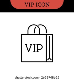 VIP Editable Icons set. Vector illustration in modern thin line style of l exclusivity related icons: service, membership, quality, and more. Pictograms and infographics