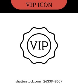 VIP Editable Icons set. Vector illustration in modern thin line style of l exclusivity related icons: service, membership, quality, and more. Pictograms and infographics
