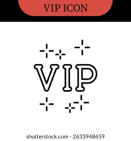 VIP Editable Icons set. Vector illustration in modern thin line style of l exclusivity related icons: service, membership, quality, and more. Pictograms and infographics