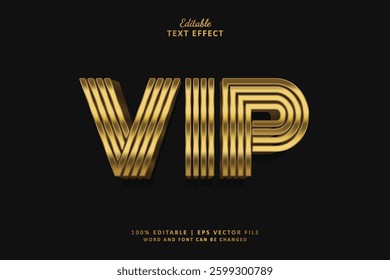 VIP editable text style effect 3d gold. Elegant text effect silver and gold color suit for promotion sale or jewellery brand.