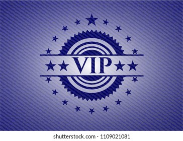 VIP emblem with jean high quality background