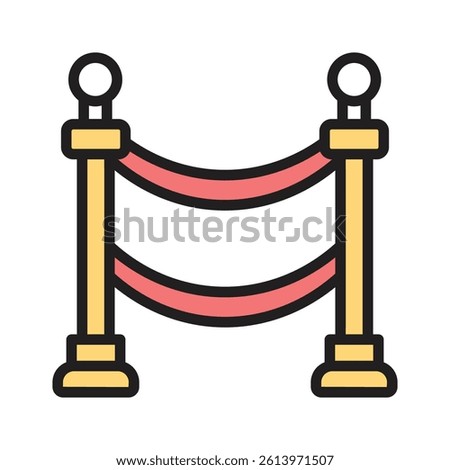 Vip entrance red carpet vector design, a welcome red mat, concept of cinema premier editable icon