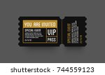 VIP Entry Pass Ticket Stub Design Template