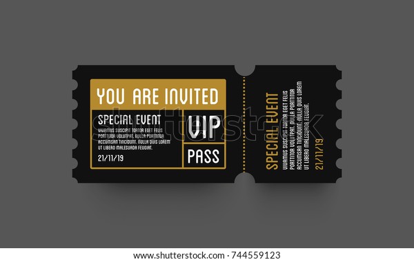 VIP Entry Pass
Ticket Stub Design
Template