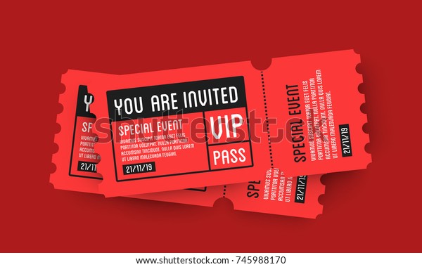VIP Entry Pass\
Ticket Stub Design\
Template