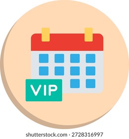 Icono de estilo de círculo plano de evento vip