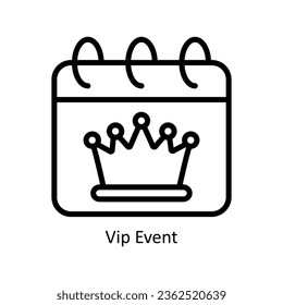 Vip Event vector  outline Icon Design illustration. Event Management Symbol on White background EPS 10 File
