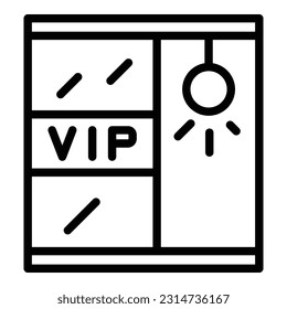 Vip event wardrobe icon outline vector. Music concert. Star luxury