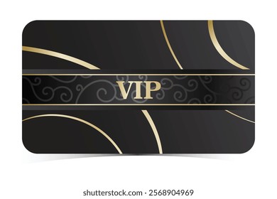 VIP Exclusive Golden black card, Gold and black pattern premium luxury VIP member only for bar club, store, event and more