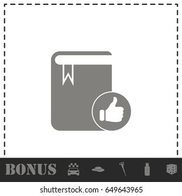 VIP favorite book icon flat. Simple vector symbol and bonus icon