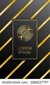 Vip Gold Design cover set. Black and white packaging Golden template with inner shadow. Can be used for banners flyers or web. Vector illustration. EPS 10.