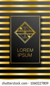 Vip Gold Design cover set. Black and white packaging Golden template with inner shadow. Can be used for banners flyers or web. Vector illustration. EPS 10.