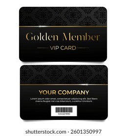vip gold membership card, luxury loyalty card template