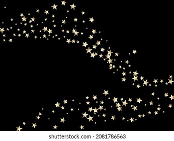 VIP Gold, Silber Glitter, Flitter, Farbenfrost, Farbige Sterne Konfetti. Gold, Silberreich und Fallende Sterne Confetti. funkelnder Winterglitter. Glamour Premium Weihnachtsgarten, Vektorhintergrund.
