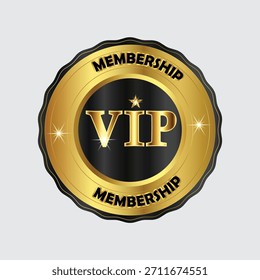 VIP golden badge vector design