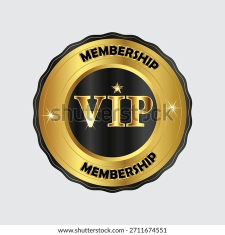 VIP golden badge vector design