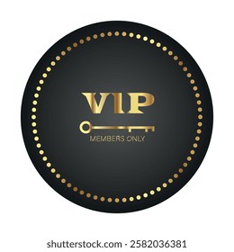 Vip golden luxury label for membership 
