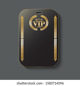 VIP golden on black background