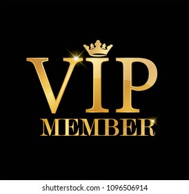 VIP golden sign vector