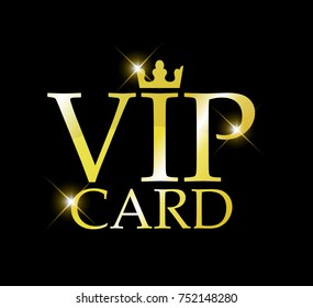 VIP golden sign vector