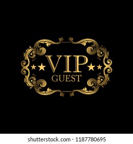 VIP guest luxury design. Design element with original, brand, product, quality, vip.