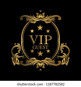 VIP guest luxury design. Design element with original, brand, product, quality, vip.