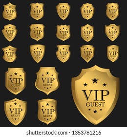 VIP guest luxury design. Design element with original, brand, product, quality, vip. - vector
