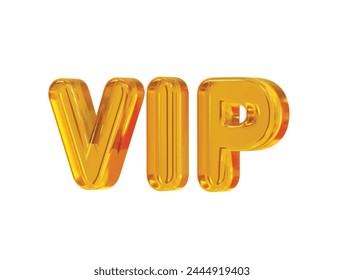 Vip icon 3d rendering element vip member icon illustration