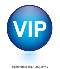 VIP icon blue circular button