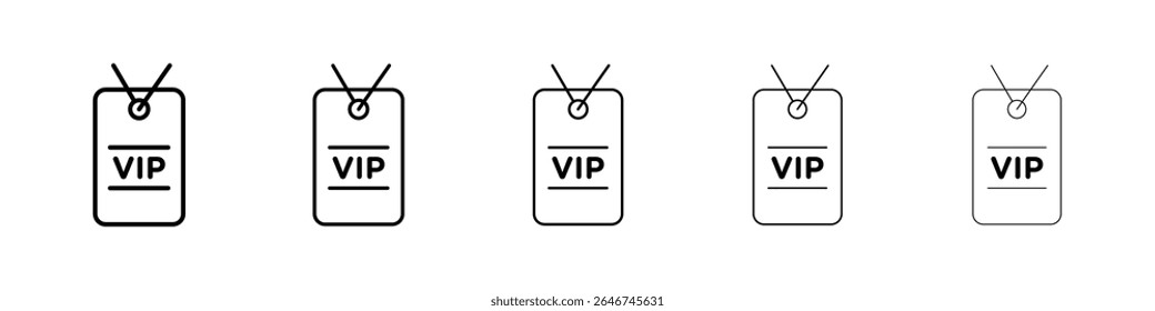 Concepto de icono VIP. Diseño gráfico, logotipo, Web, interfaz de usuario.