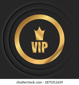 Golden Symbol Exclusivity Label Vip Glitter Stock Vector (Royalty Free ...