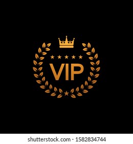 VIP icon design isolated on white background. Vector illustration