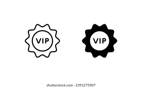 Vip icon design with white background stock illustration