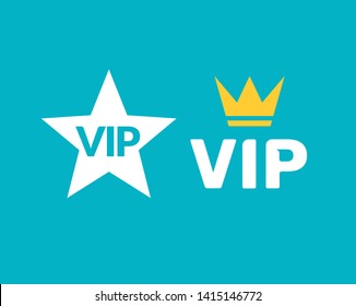 Vip Icon Flat Exclusive Important Membership Badge Crown. Vip Icon Member Club.