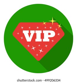 VIP icon in flat style isolated on white background. Label symbol stock vector illustration.