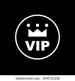 Vip-Symbol im flachen Stil auf weißem Hintergrund. Vektorgrafik. EPS10